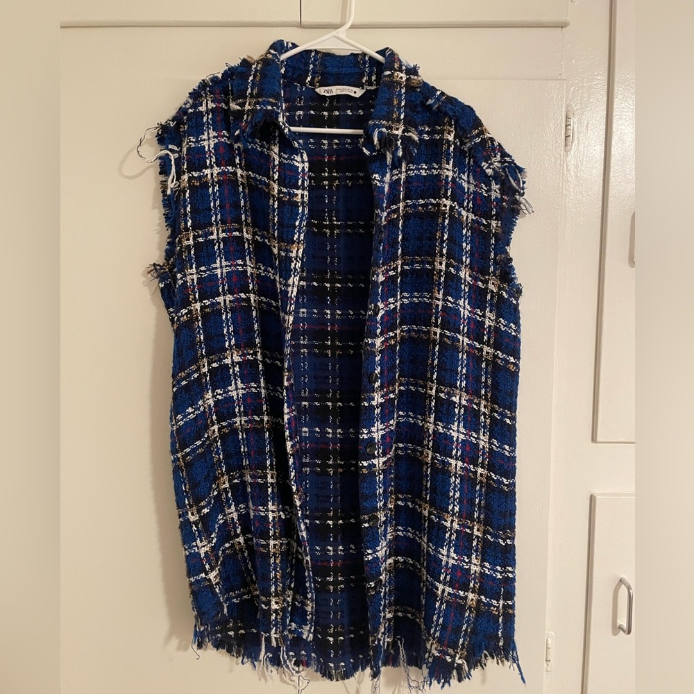 Long Cut-Off Button Up
